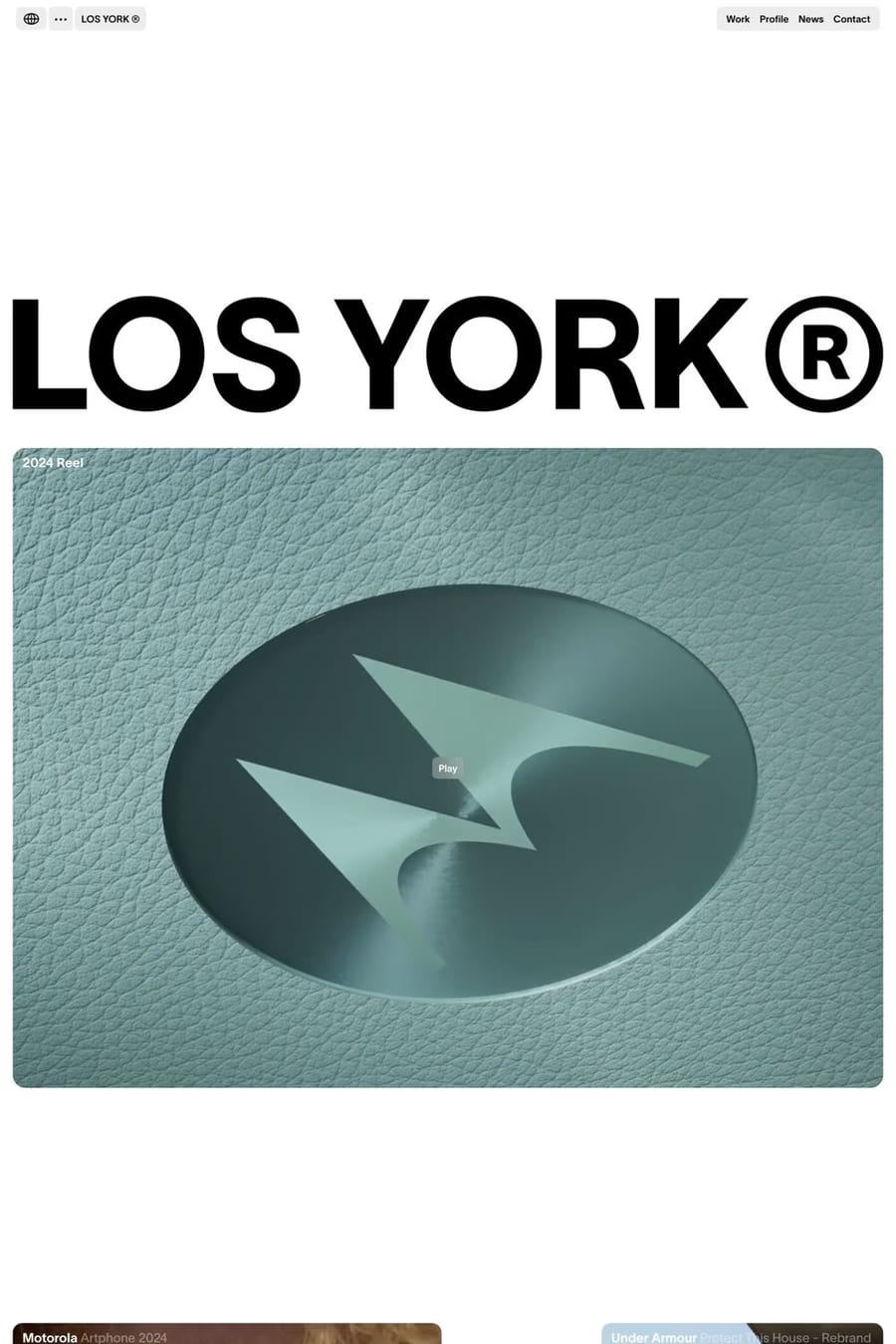 Los York — portfolio website screenshot