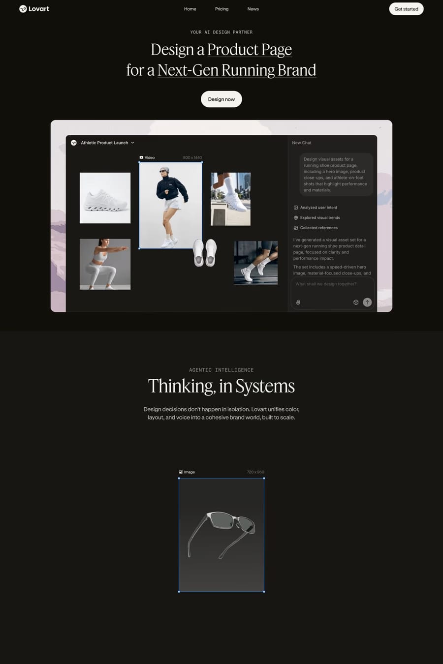 Lovart — landing website screenshot