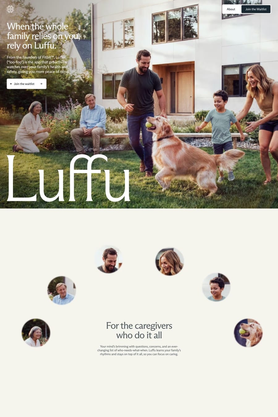 Luffu — landing website screenshot