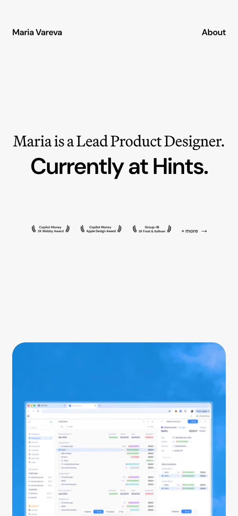 Maria Vareva mobile screenshot