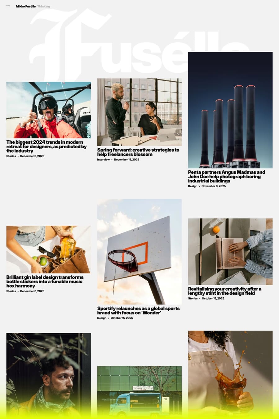 Mikko Fuselle — blog website template screenshot