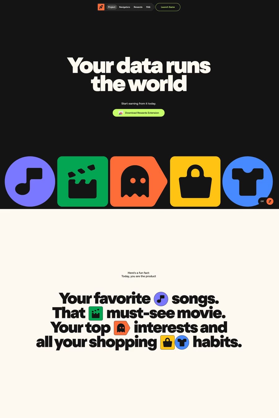 Navigate — landing website screenshot