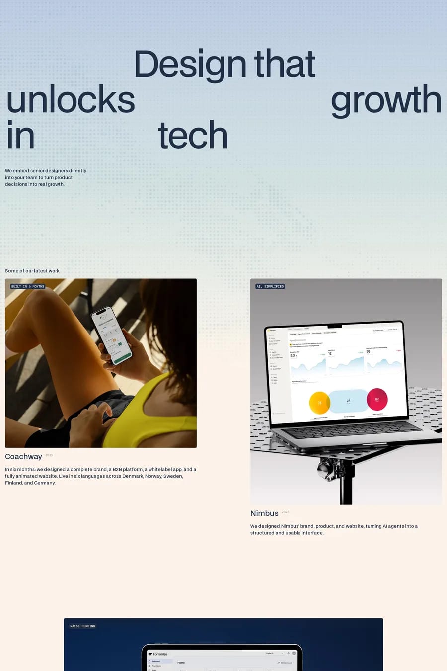 New Arc — agency website screenshot