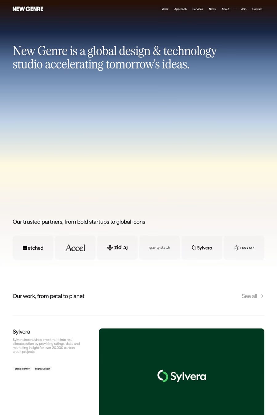 New Genre — agency website screenshot