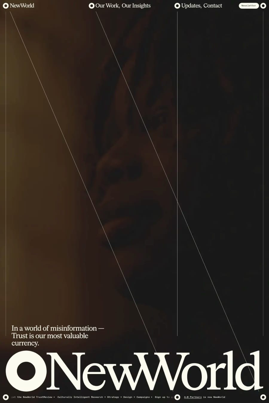 NewWorld — agency website screenshot