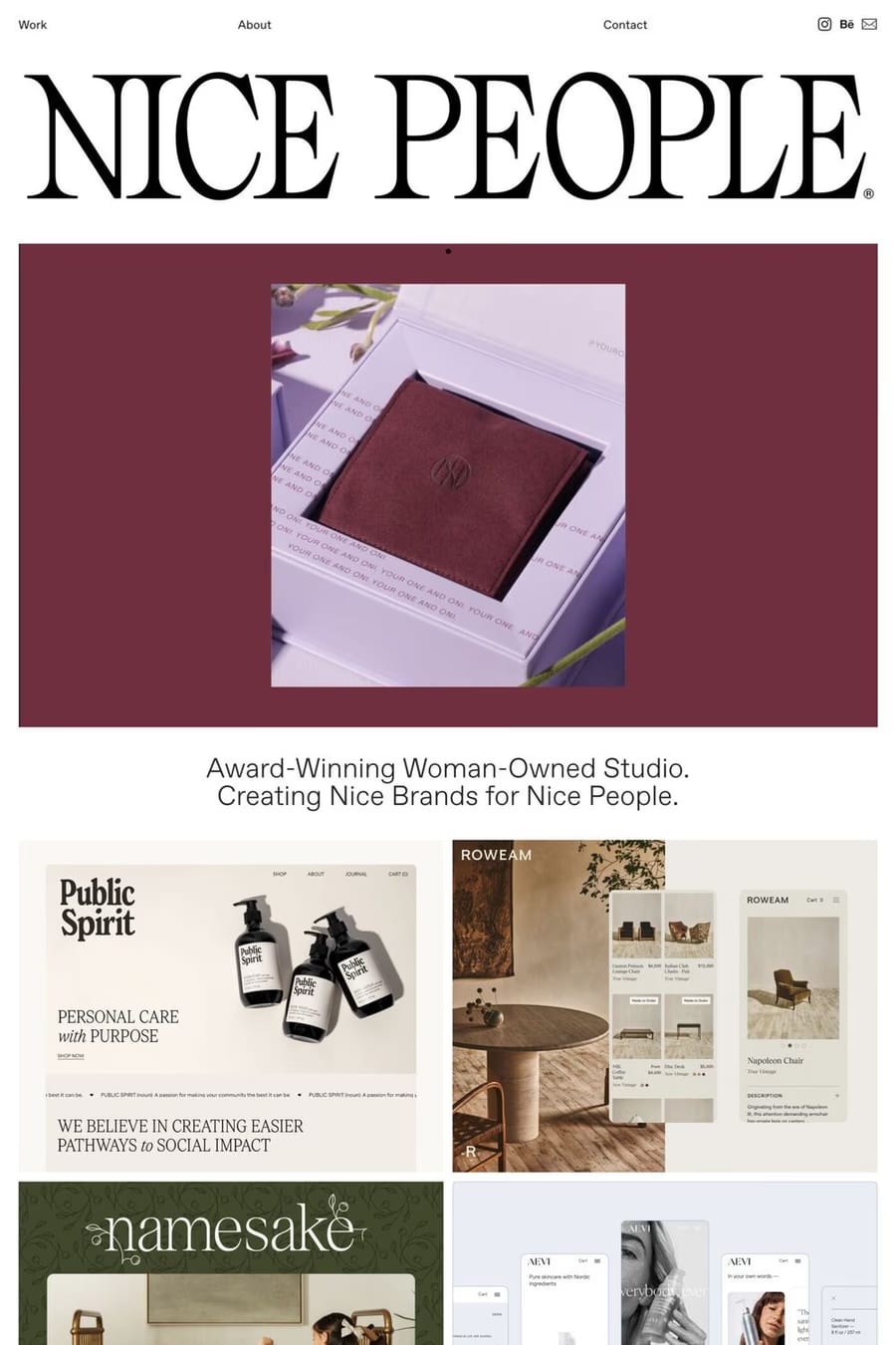 Nice People — agency website screenshot