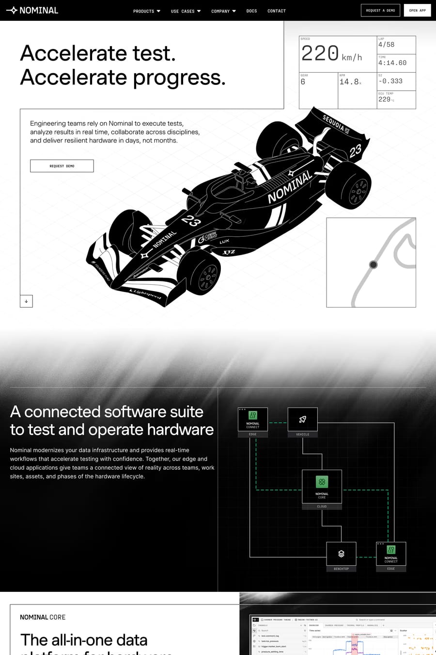 Nominal — landing website screenshot