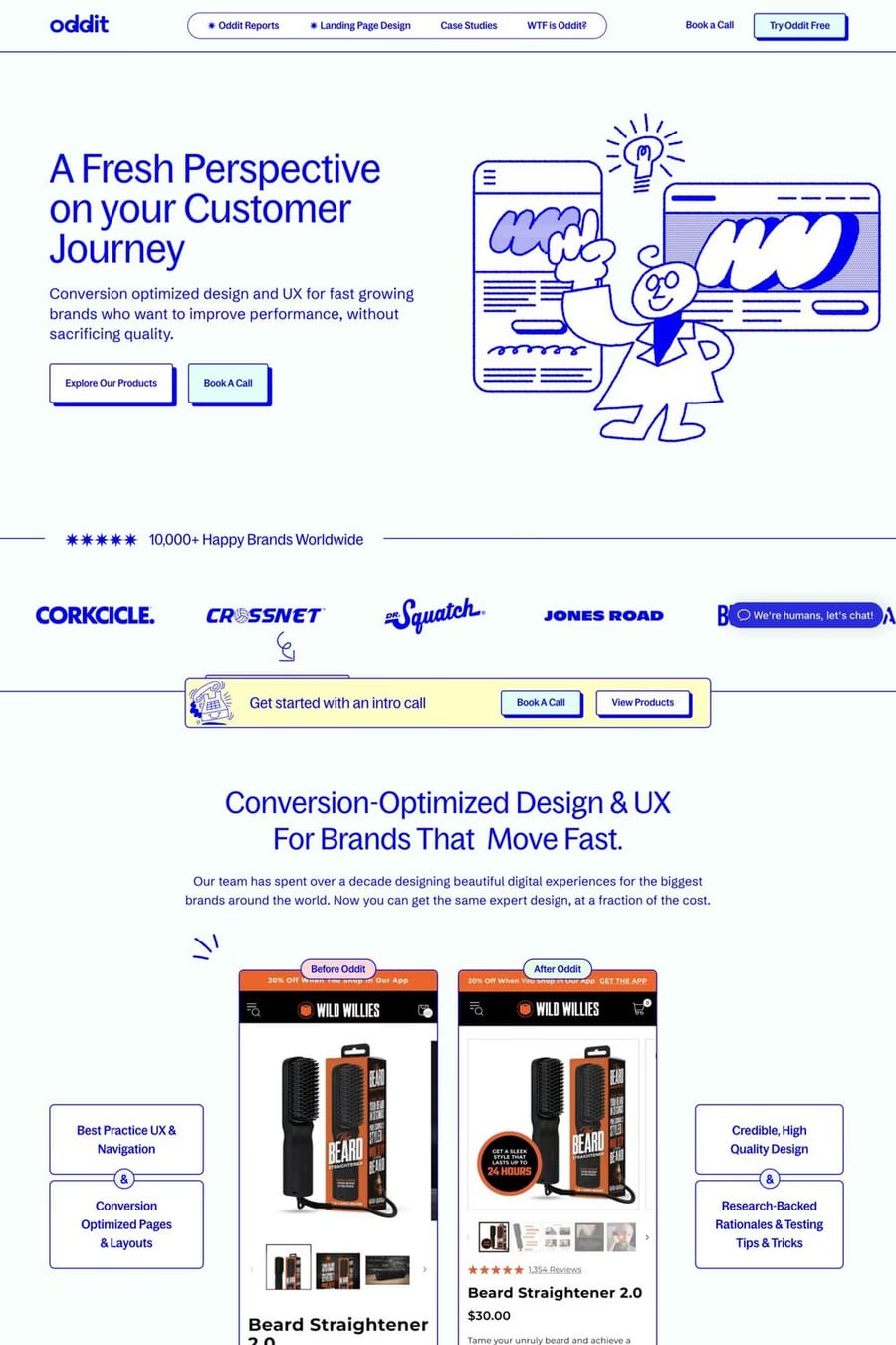 Oddit — agency website screenshot