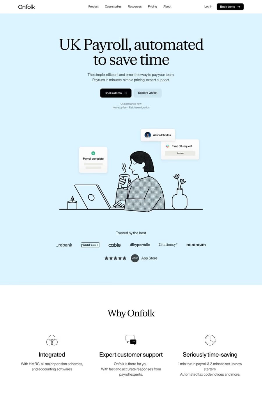 Onfolk — landing website screenshot