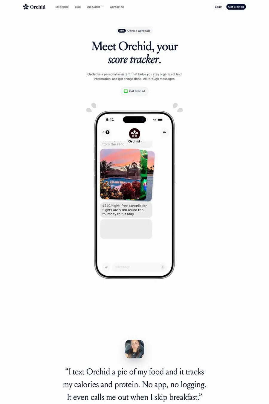 Orchid — waitlist website screenshot