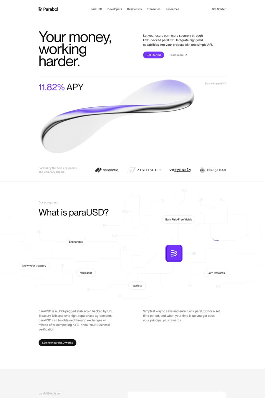 Parabol — landing website screenshot