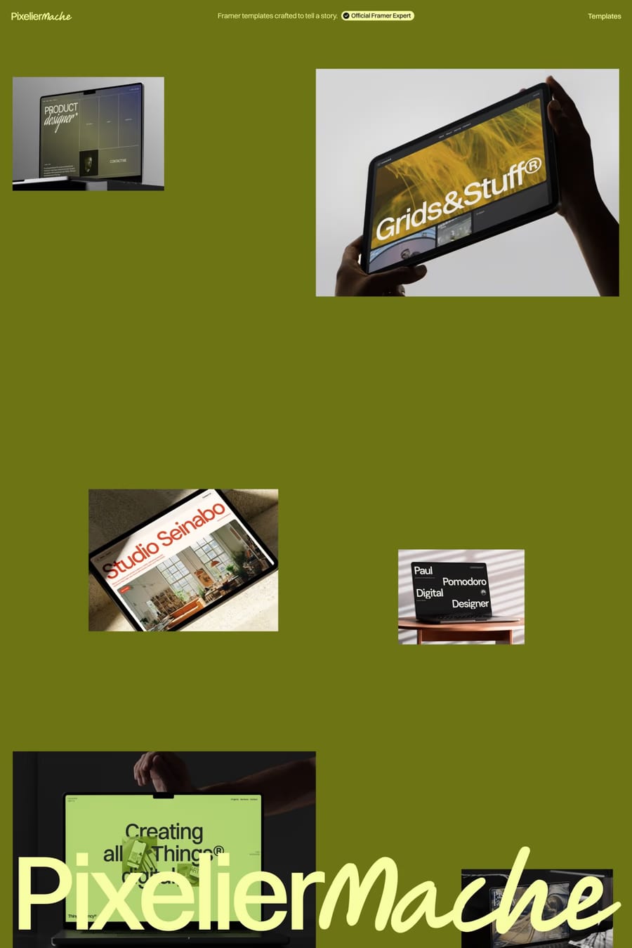 Pixelier Mache — shop website screenshot