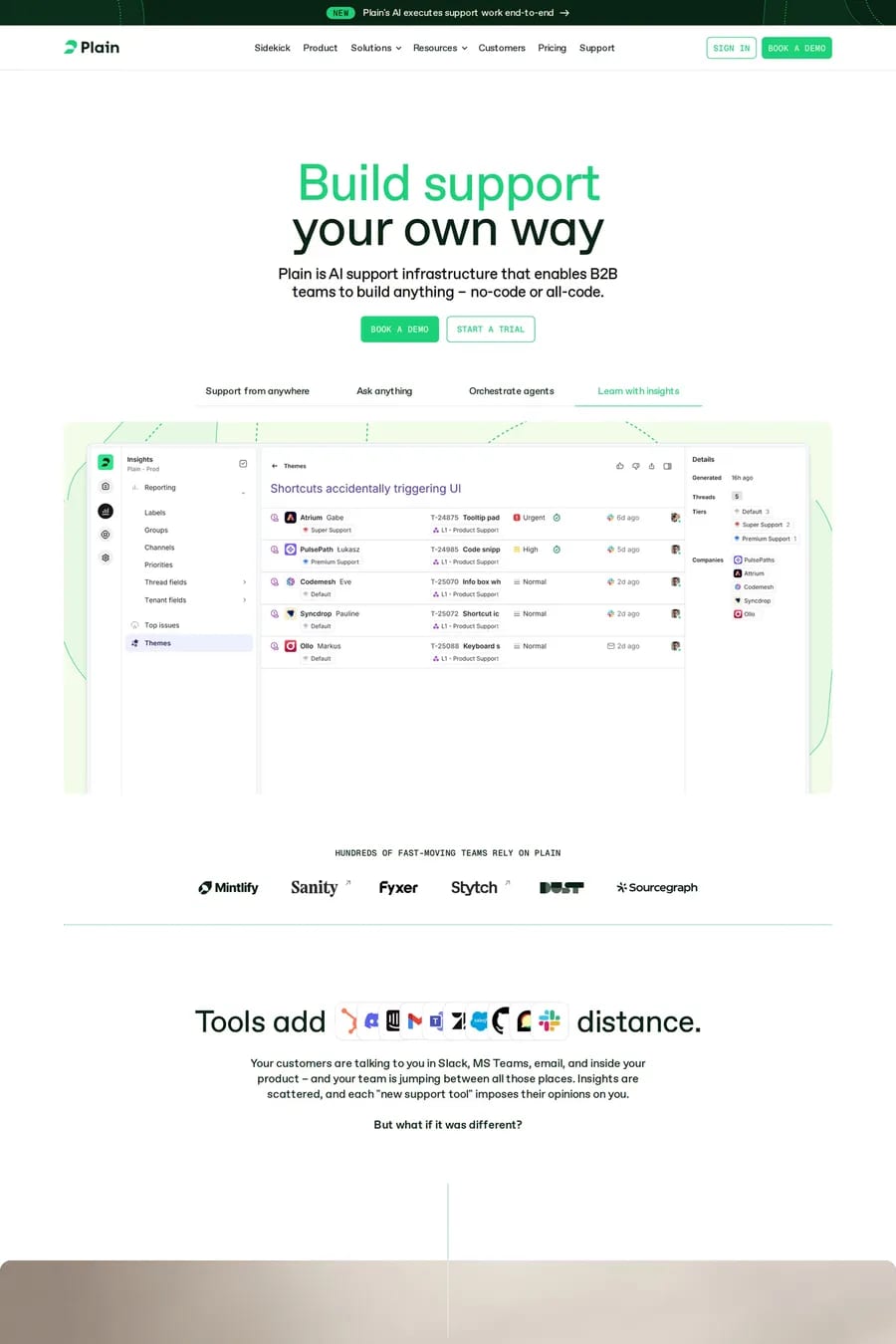 Plain — landing website screenshot