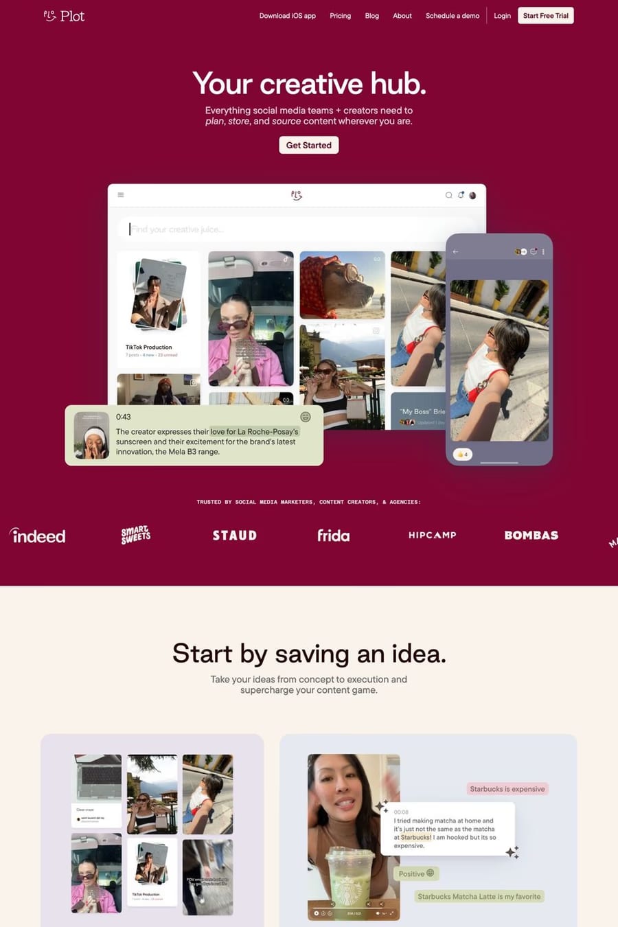 Plot — landing website screenshot
