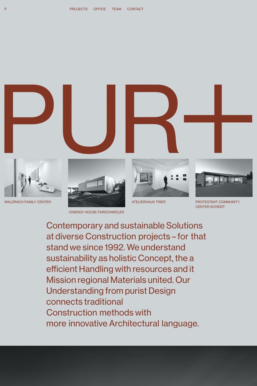 PUR+ Architekten — agency website screenshot