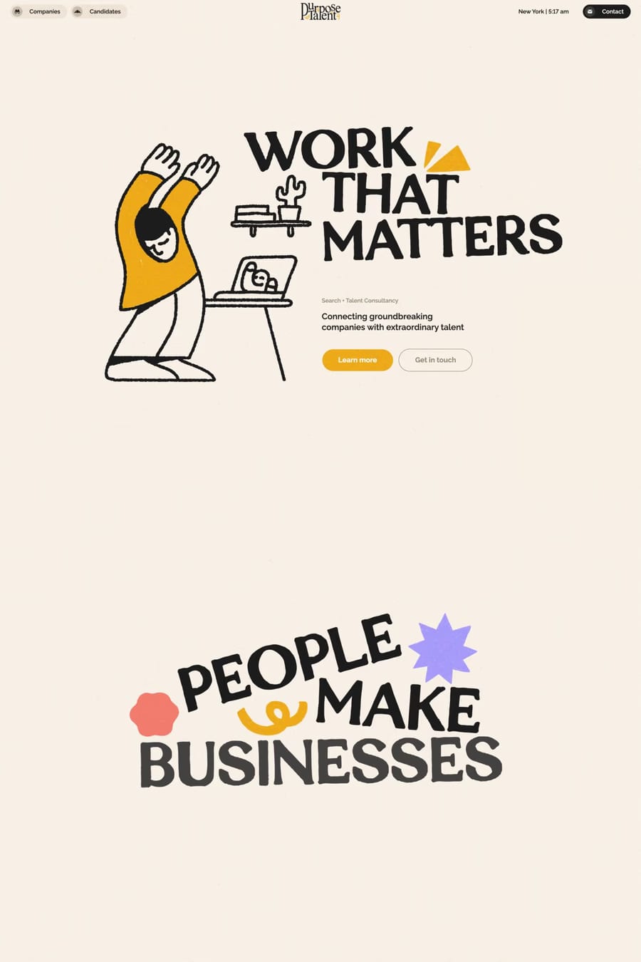 Purpose Talent — landing website screenshot