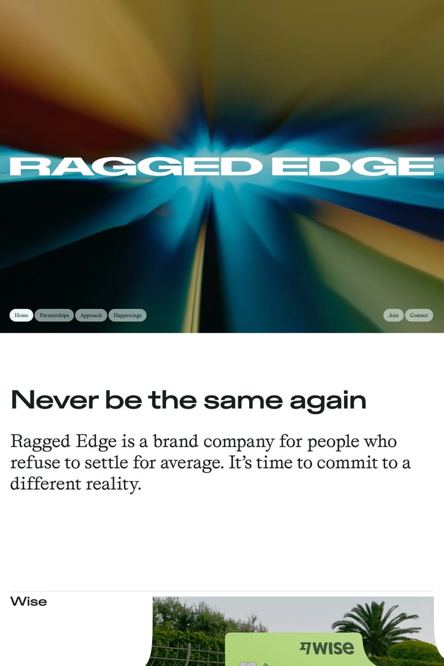 Ragged Edge — agency website screenshot