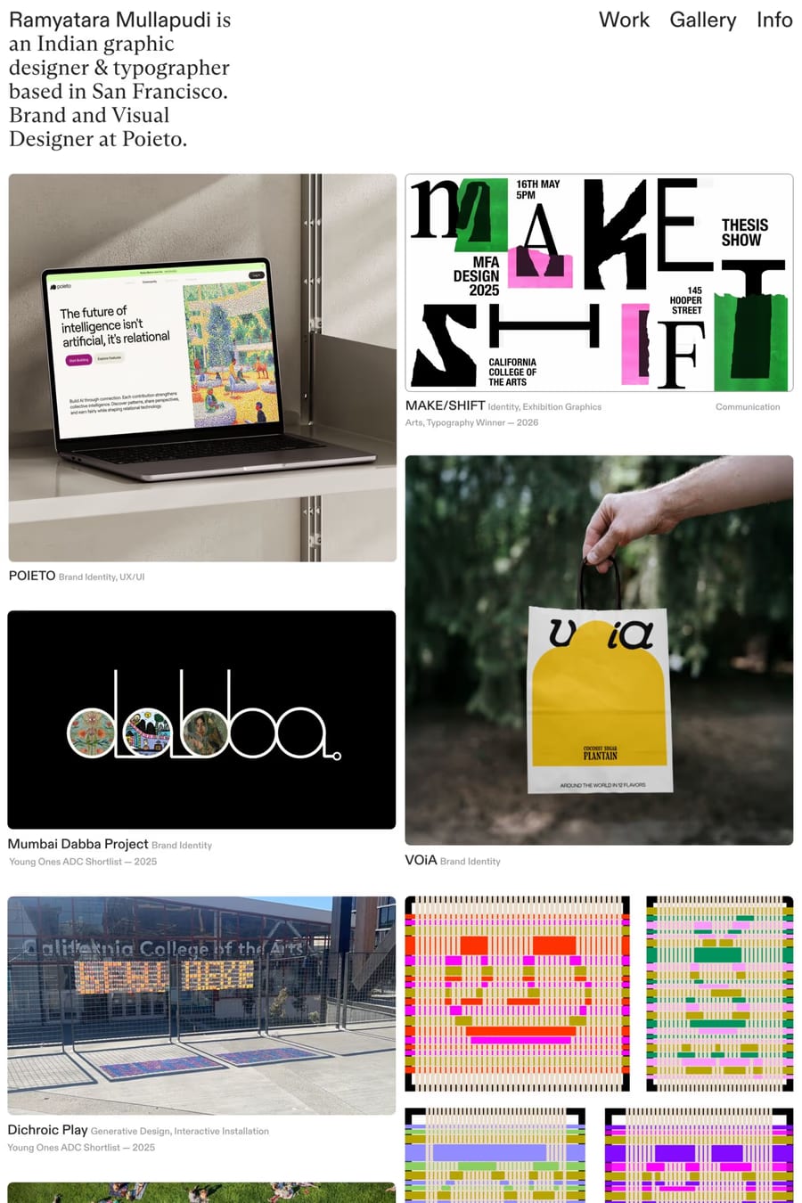 Ramyatara Mullapudi — portfolio website screenshot