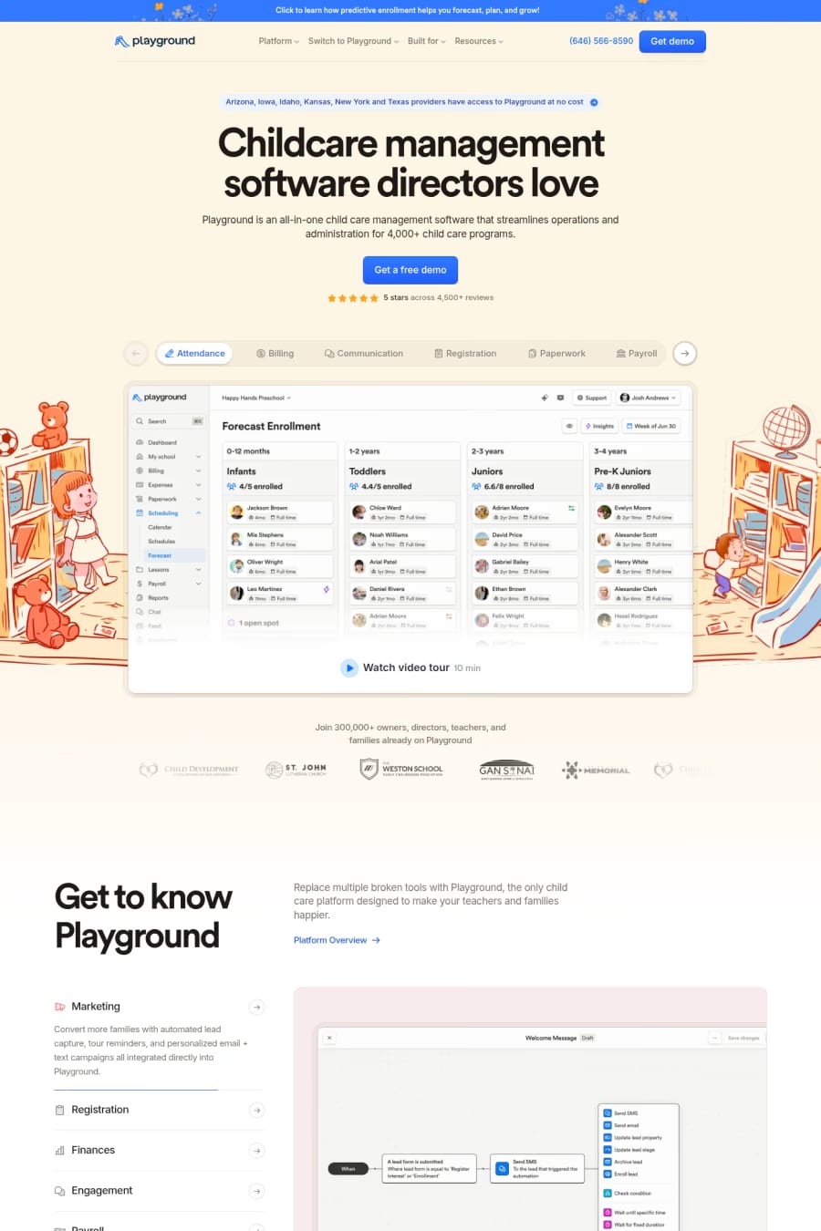 Playground — landing website screenshot