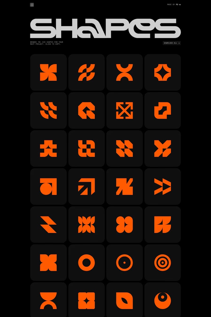 Shapes — directory website screenshot