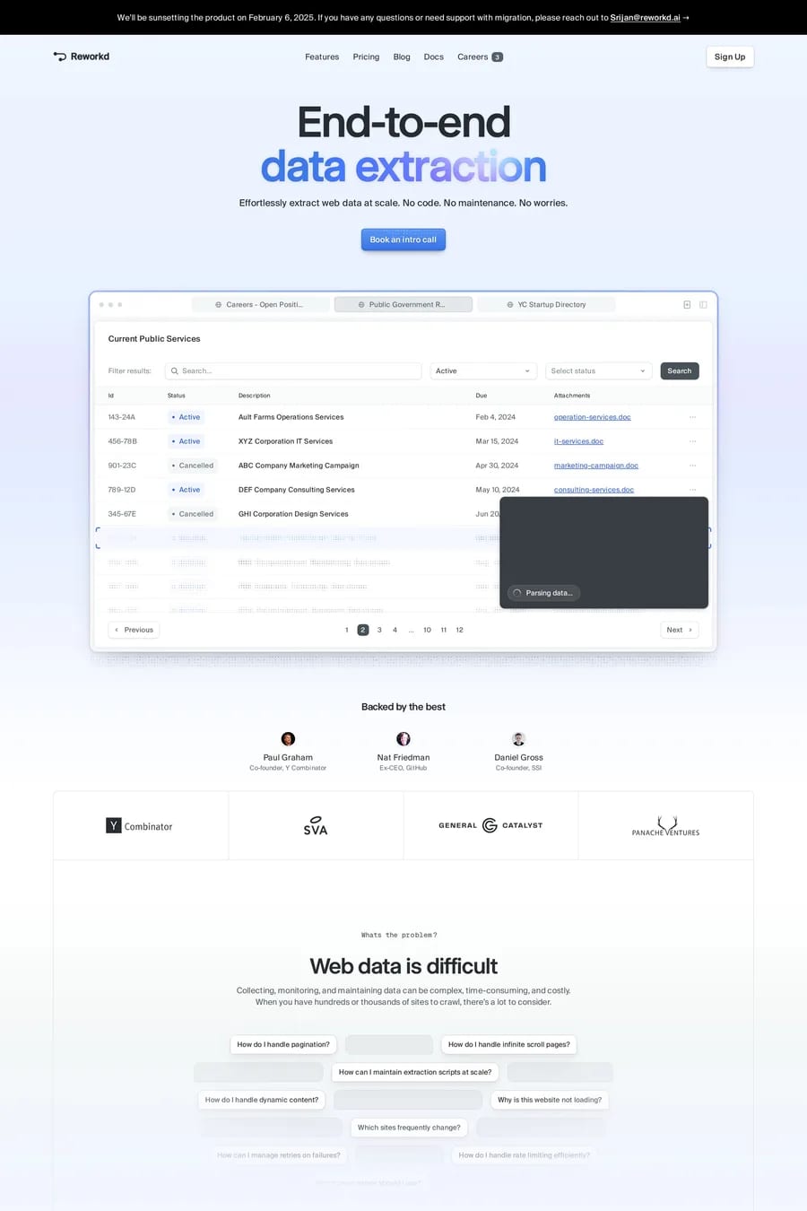 Reworkd — landing website screenshot