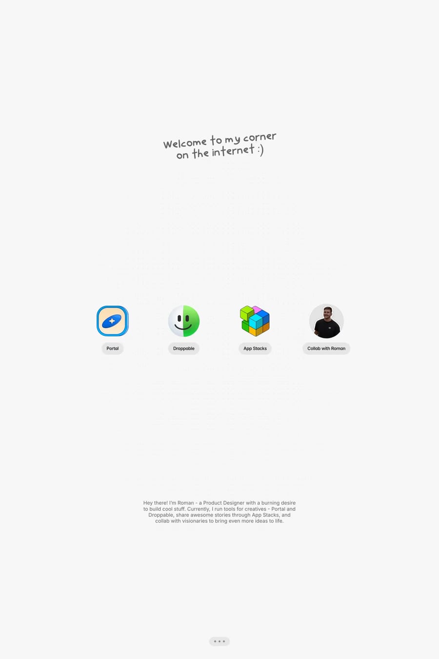 Roman Tesliuk — portfolio website screenshot