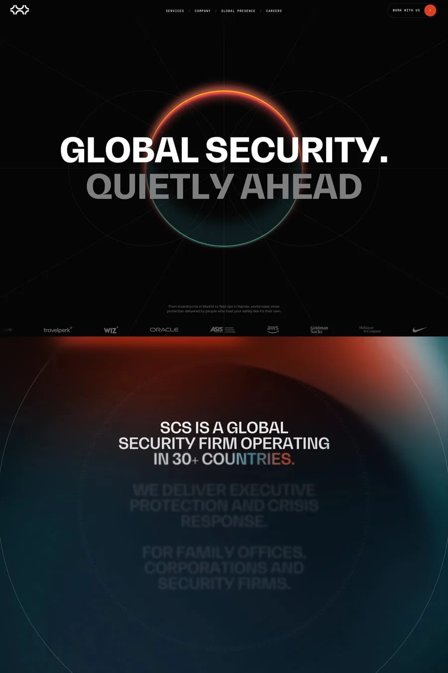 SCS — agency website screenshot