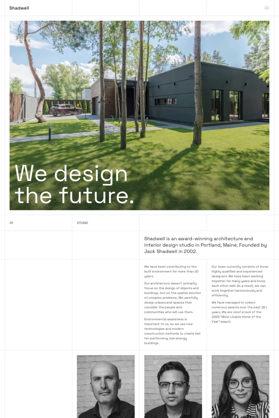 Shadwell — portfolio website template screenshot