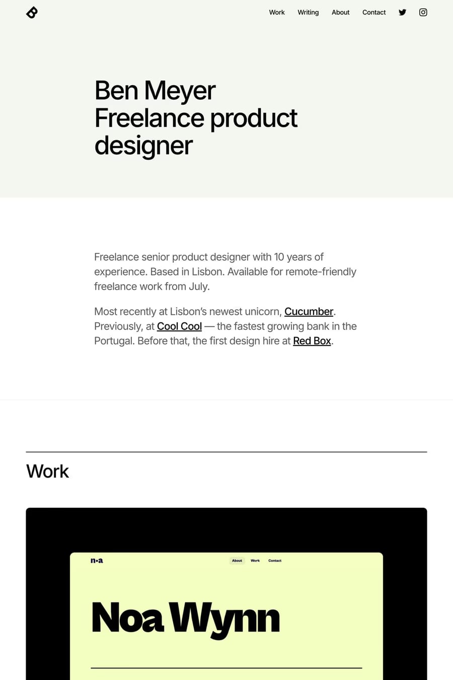 Sharp — portfolio website template screenshot