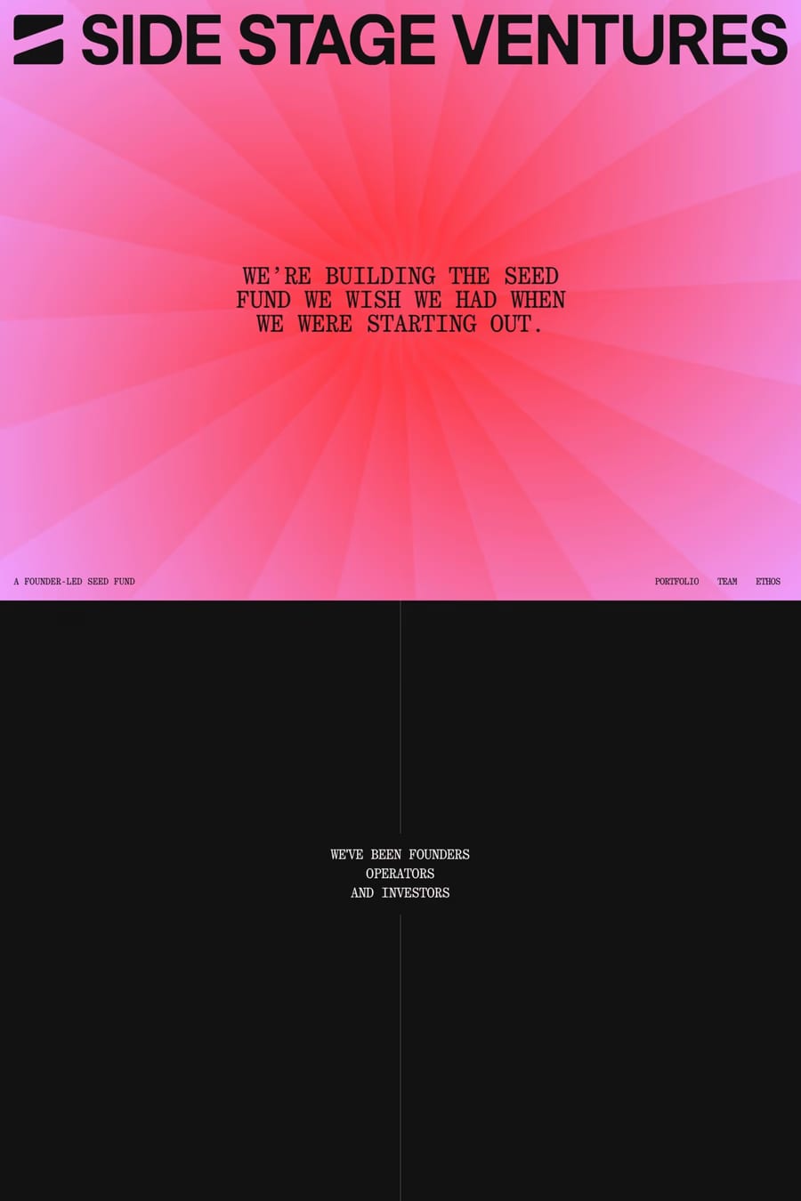 Sidestage — landing website screenshot
