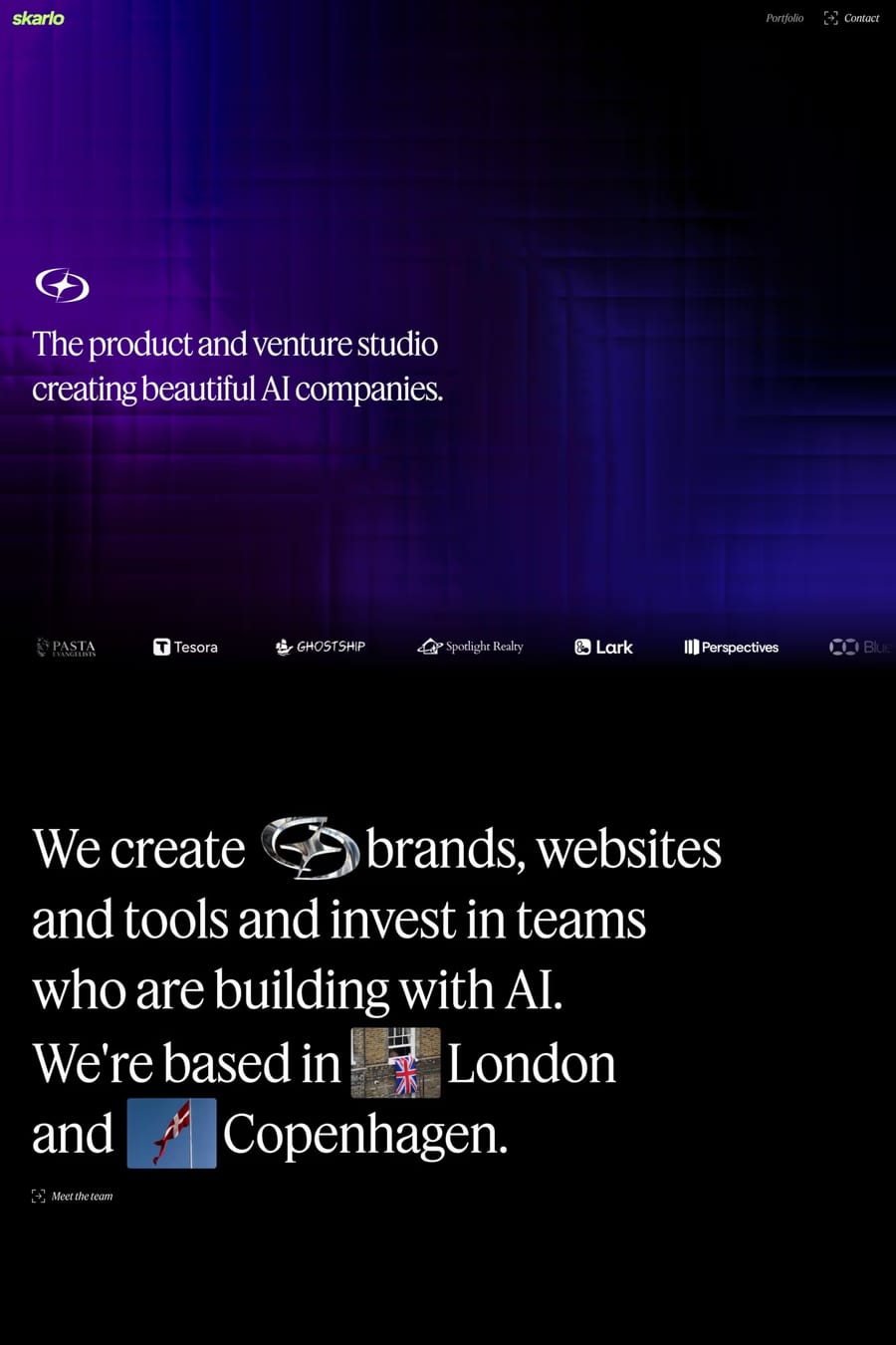 Skarlo — agency website screenshot