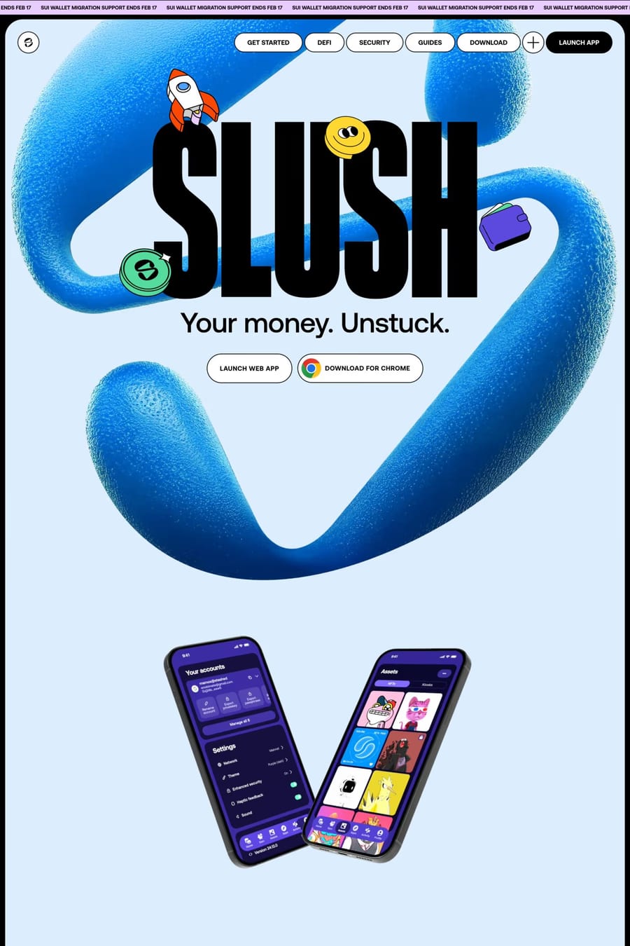 Slush — landing website screenshot