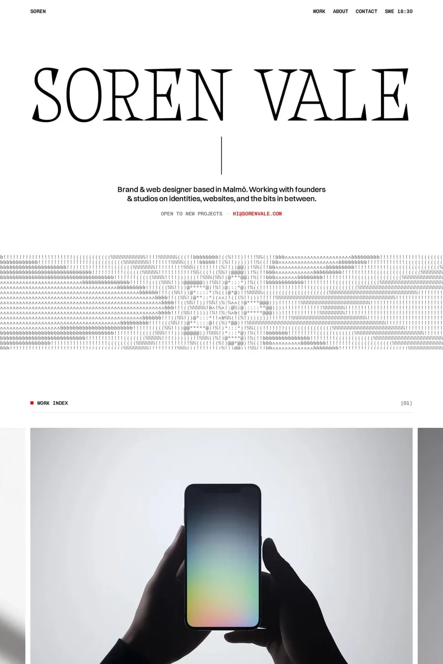 Soren — portfolio website template screenshot