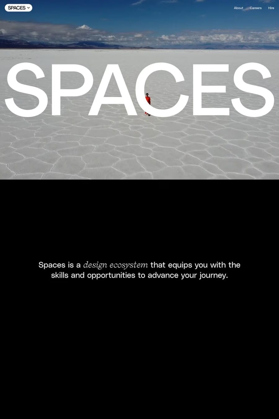Spaces — landing website screenshot
