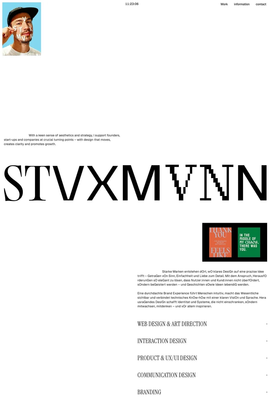 Stephan Mann — portfolio website screenshot