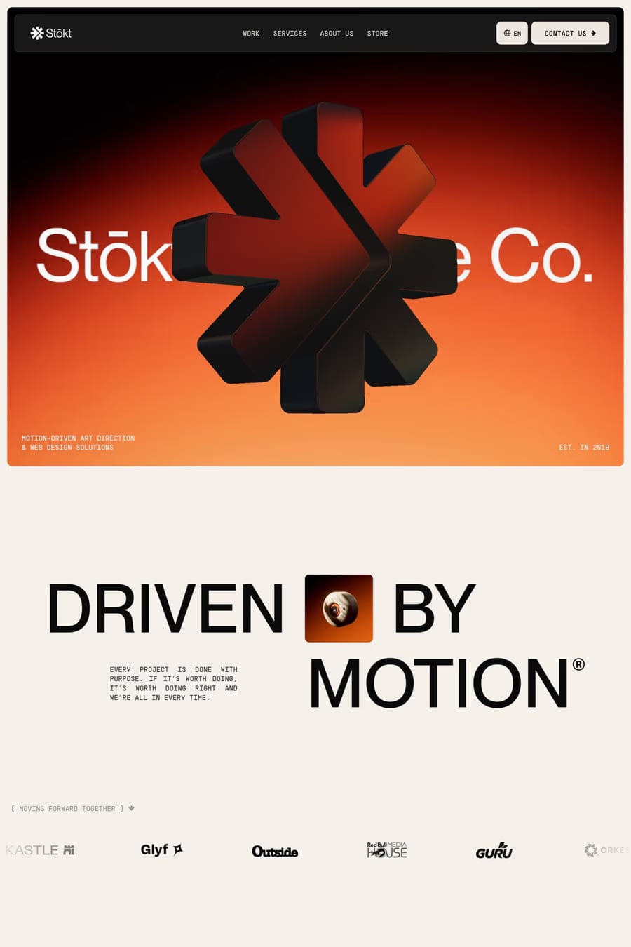 Stōkt Creative Co. — agency website screenshot