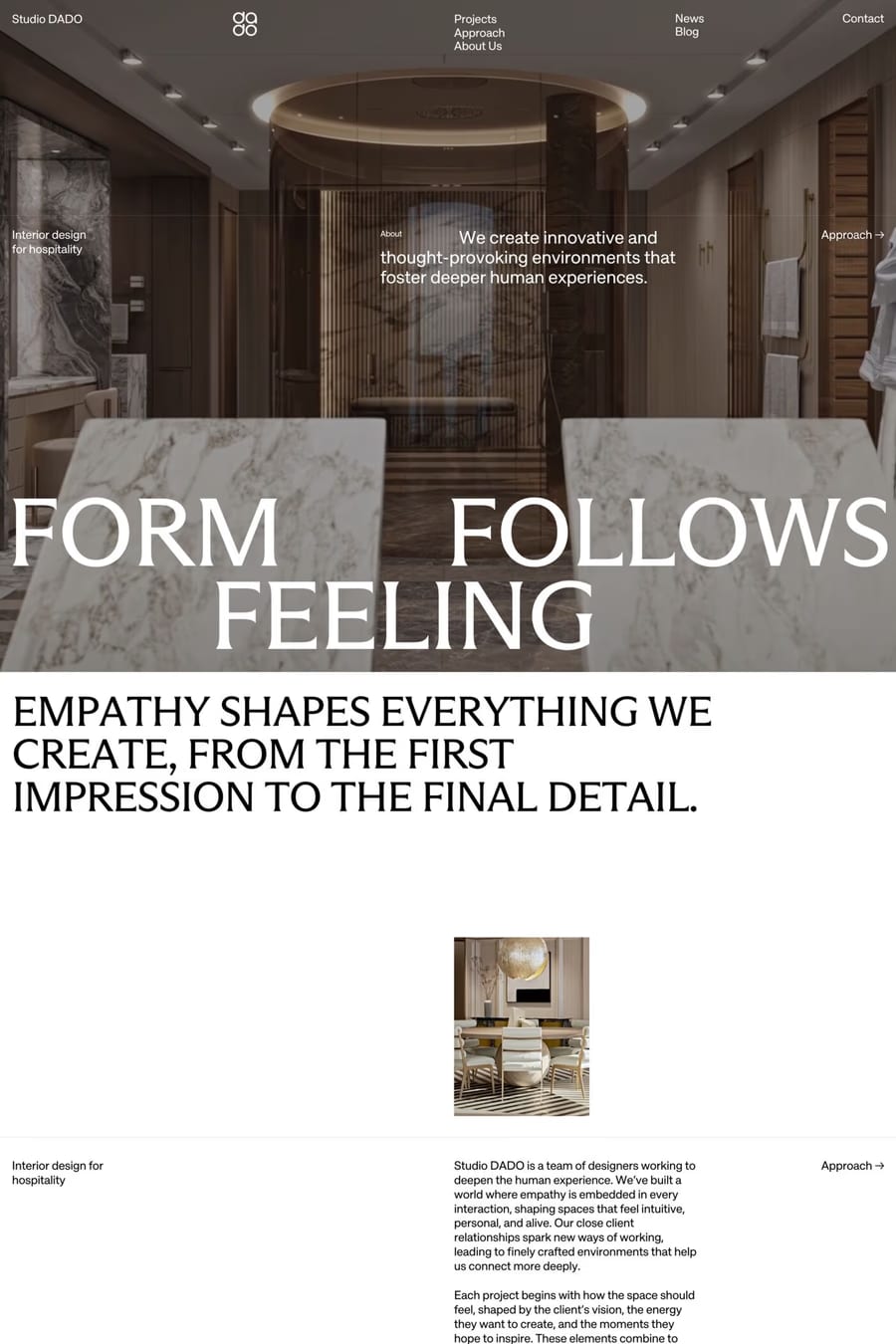 Studio Dado — agency website screenshot
