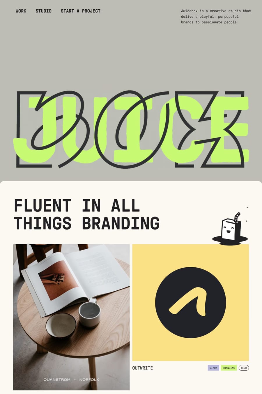 Studio Juicebox — agency website screenshot