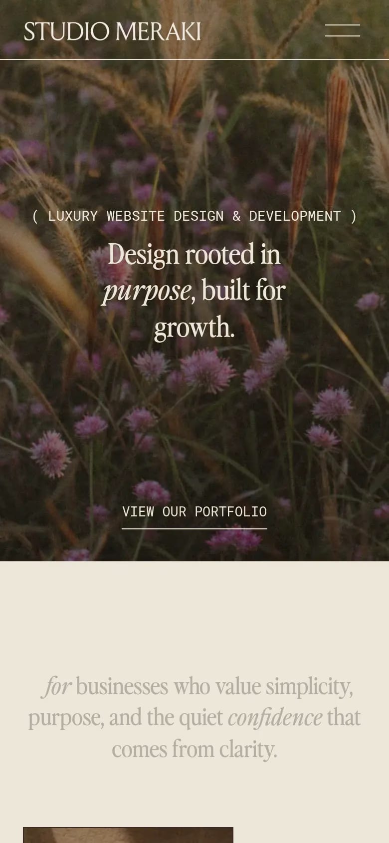 Studio Meraki mobile screenshot