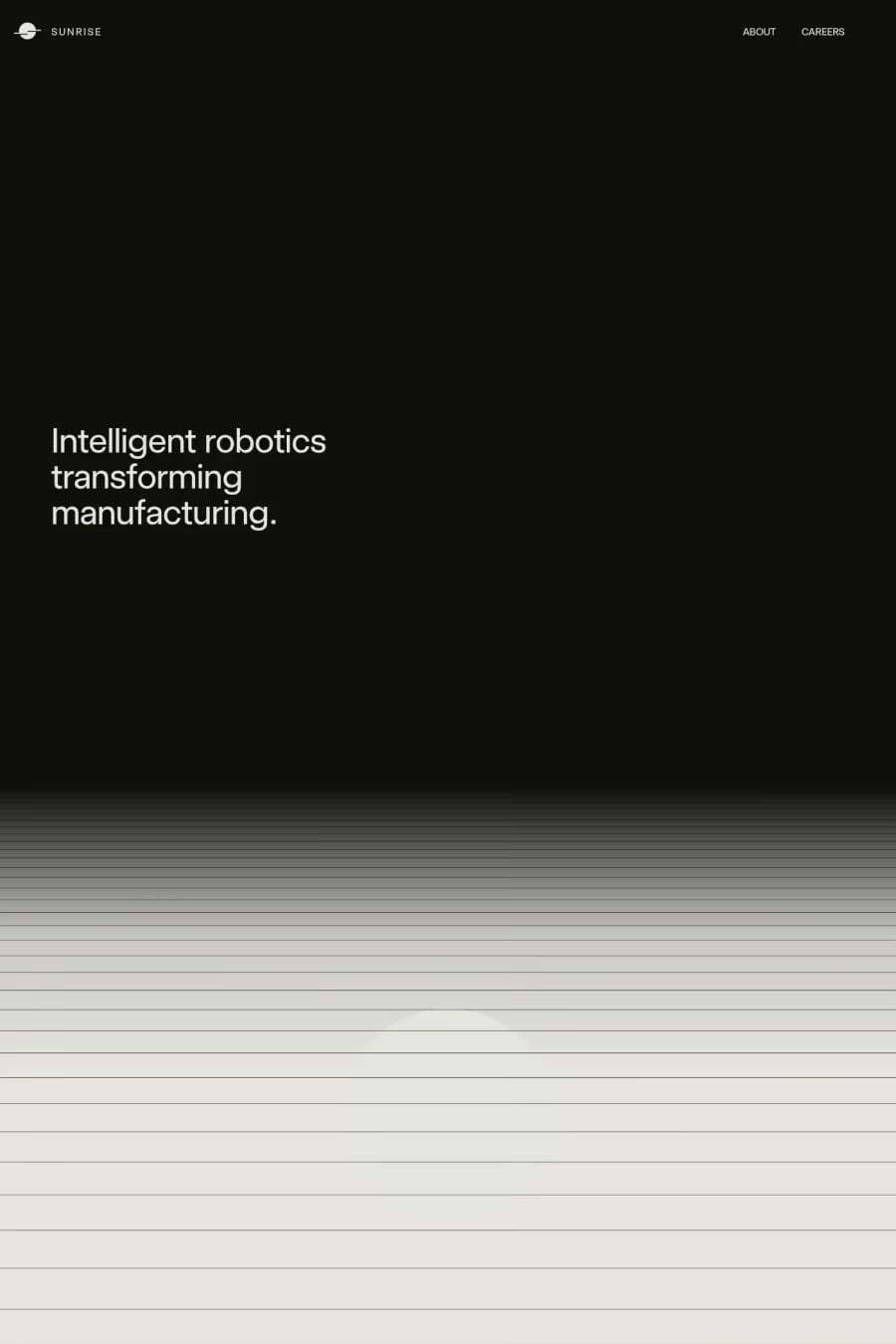 Sunrise Robotics — landing website screenshot