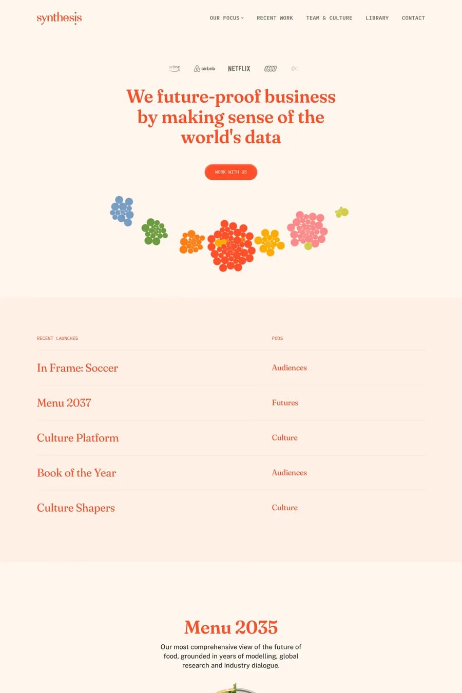 Synthesis — agency website screenshot