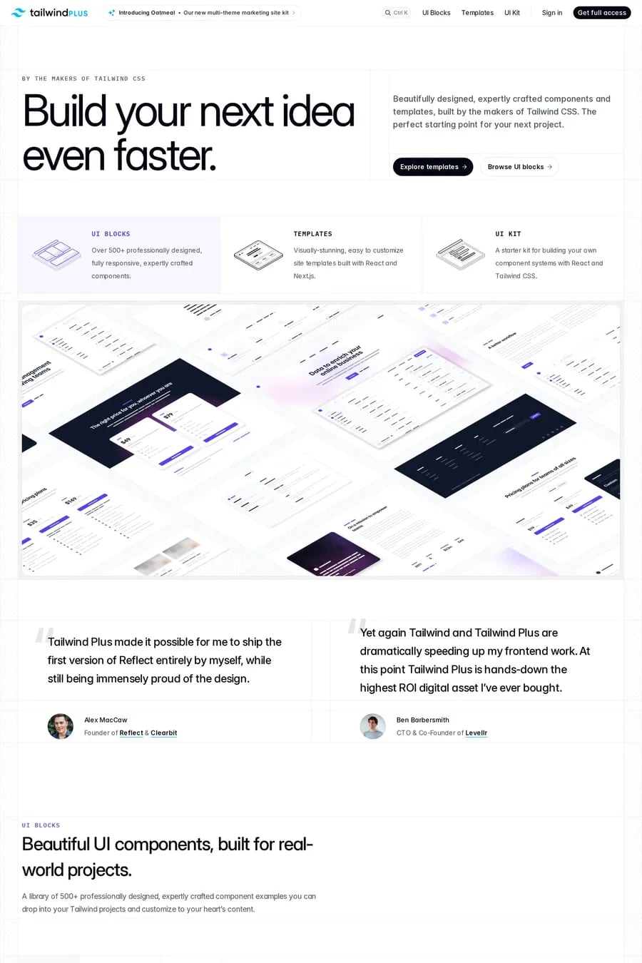 Tailwind UI — landing website screenshot