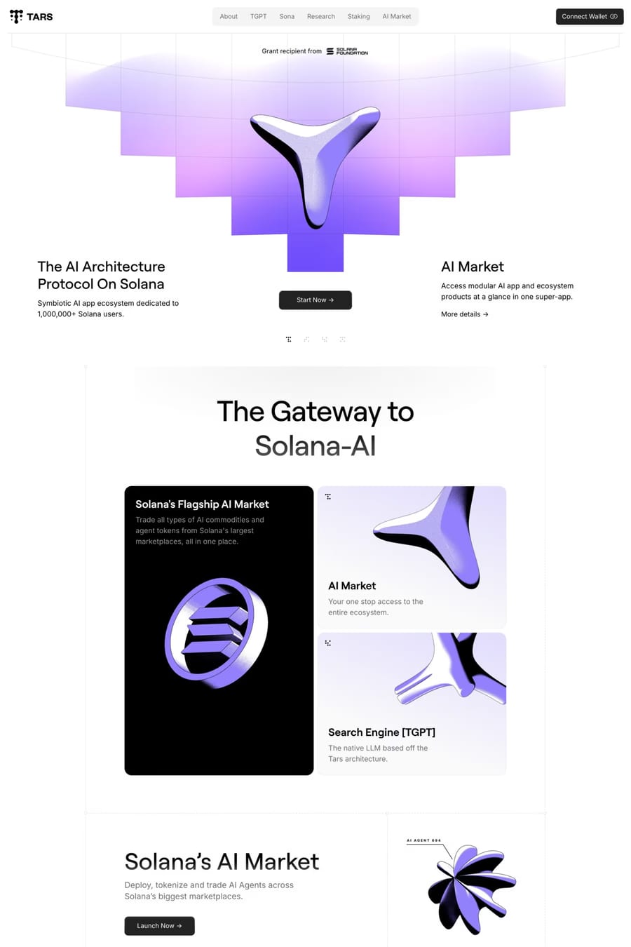 Tars — landing website screenshot