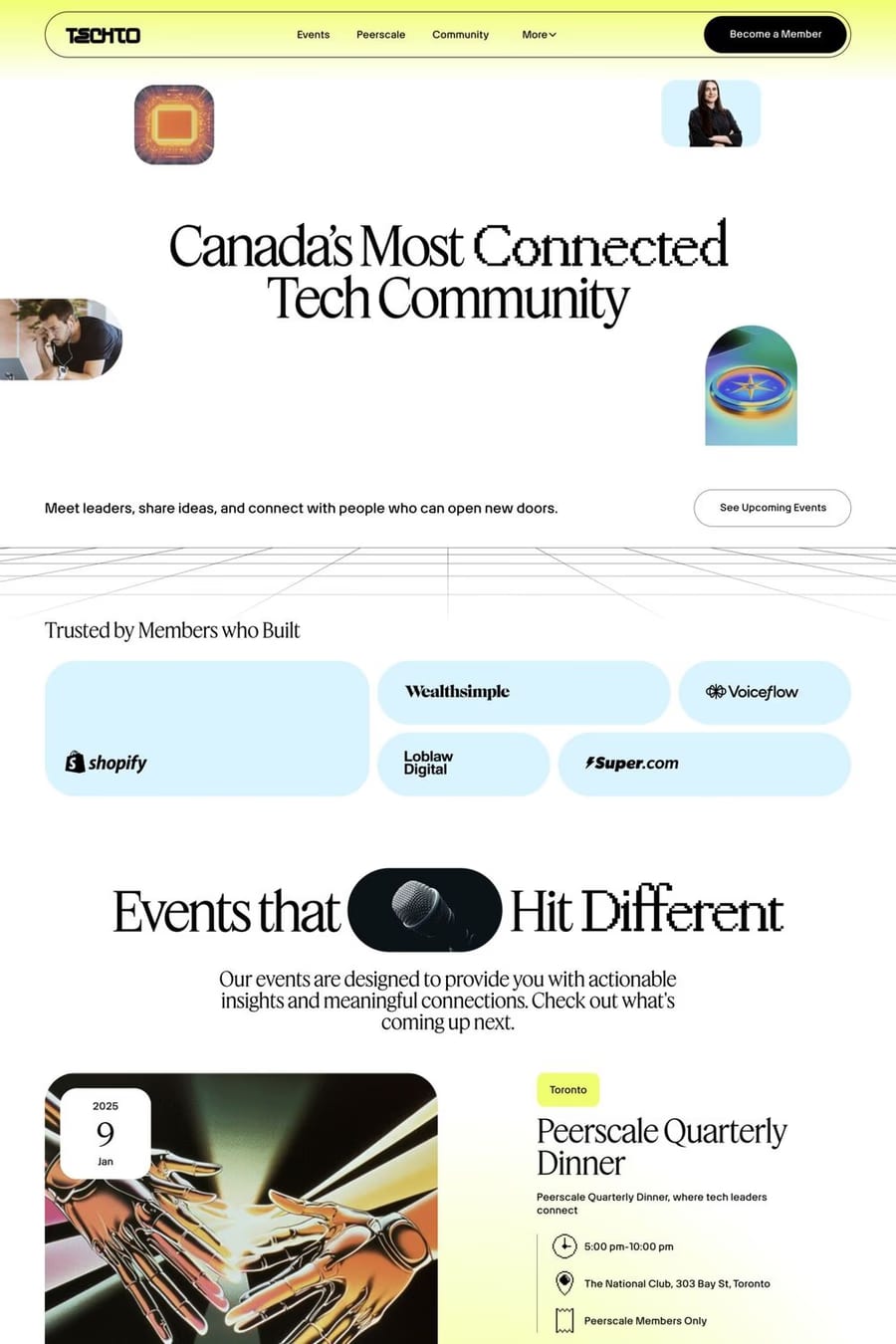 TechTO — landing website screenshot
