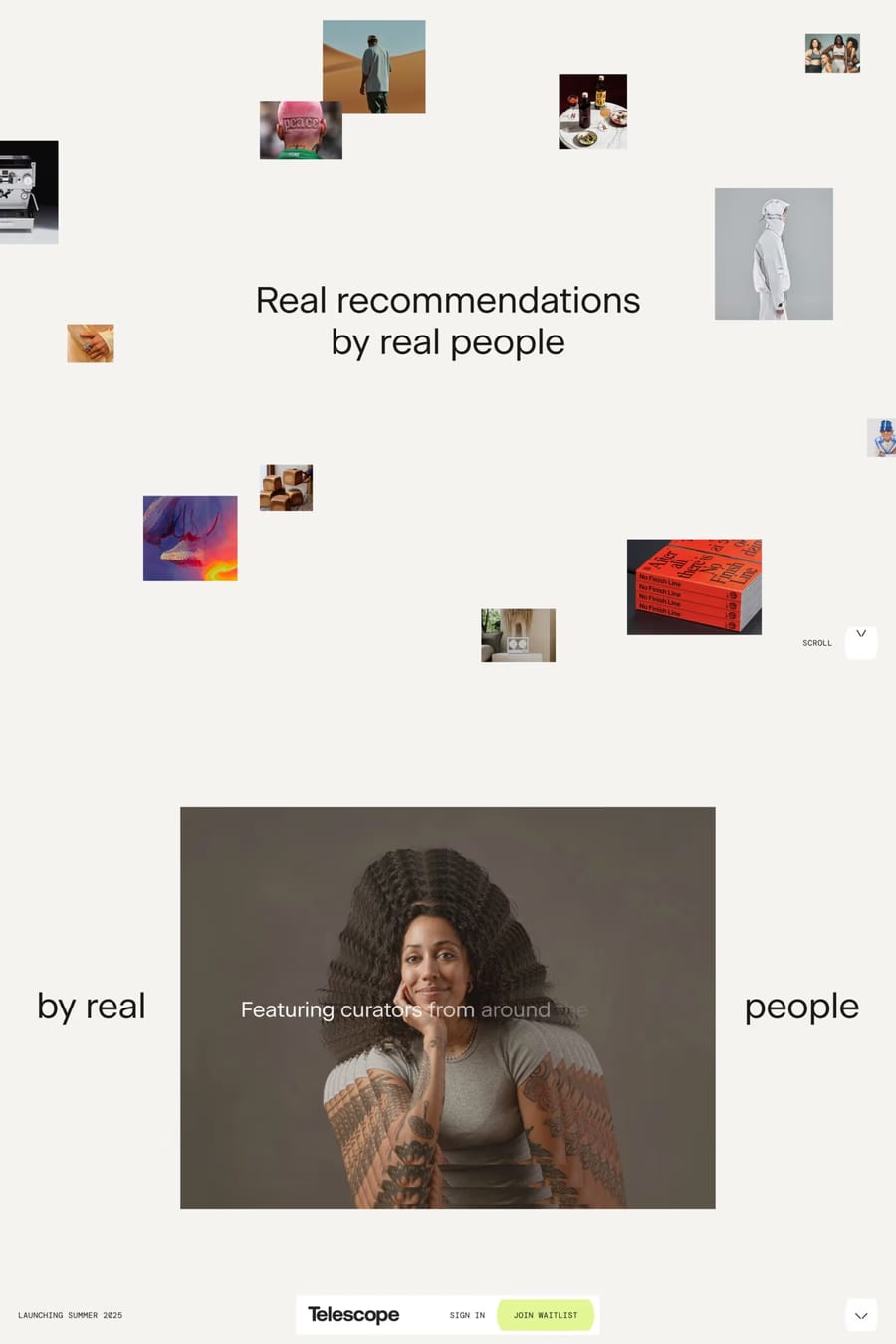 Telescope — landing website screenshot