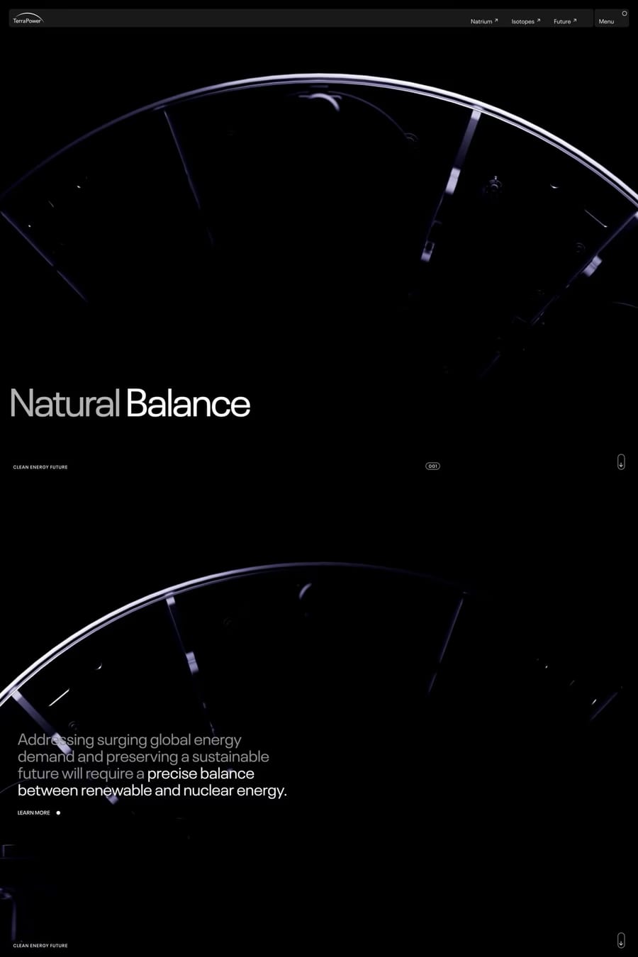 TerraPower — landing website screenshot