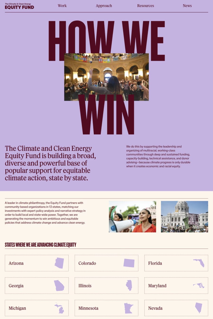 The Equity Fund — landing website screenshot