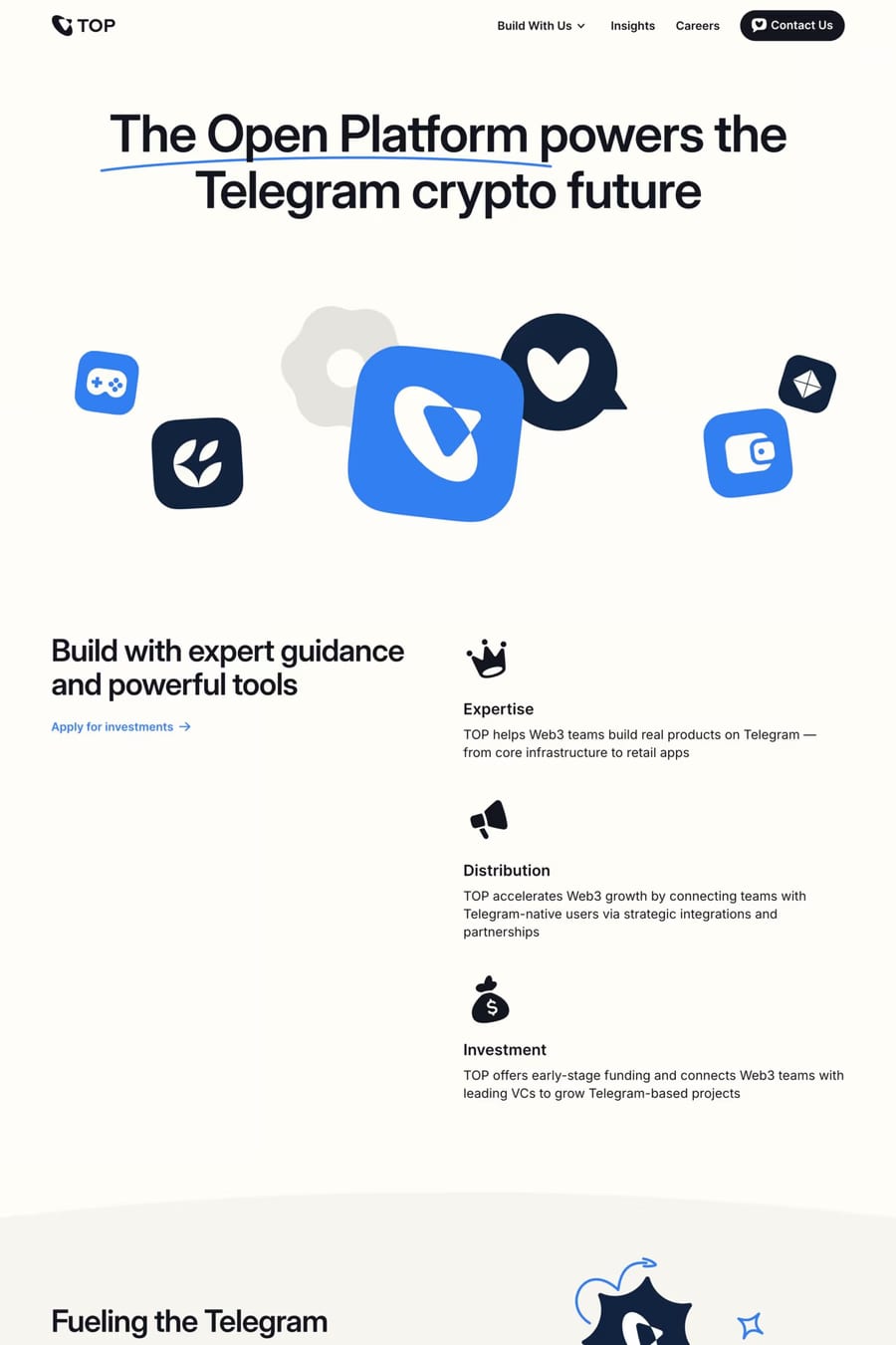 TOP — landing website screenshot