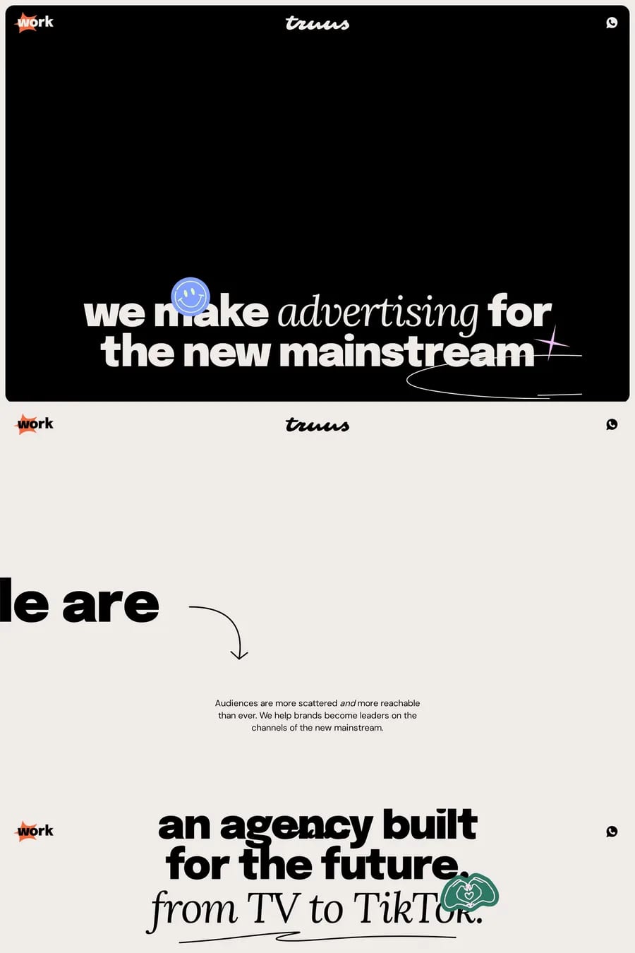 Truus — agency website screenshot