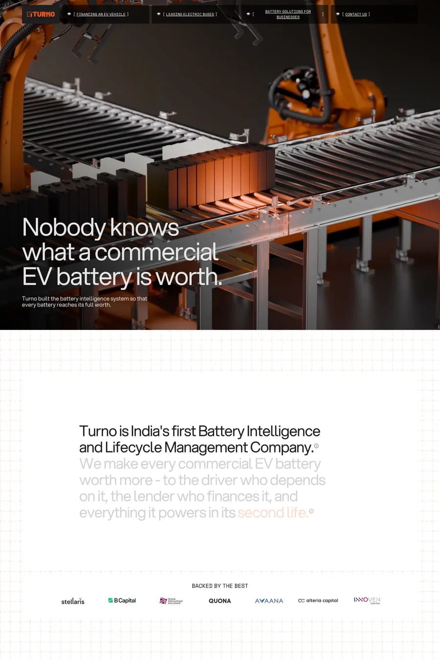 Turno — landing website screenshot